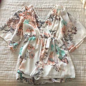White Floral Romper